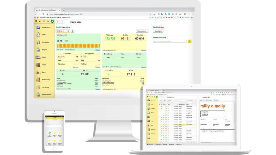 Comprehensive cloud solution for managing administration and accounting